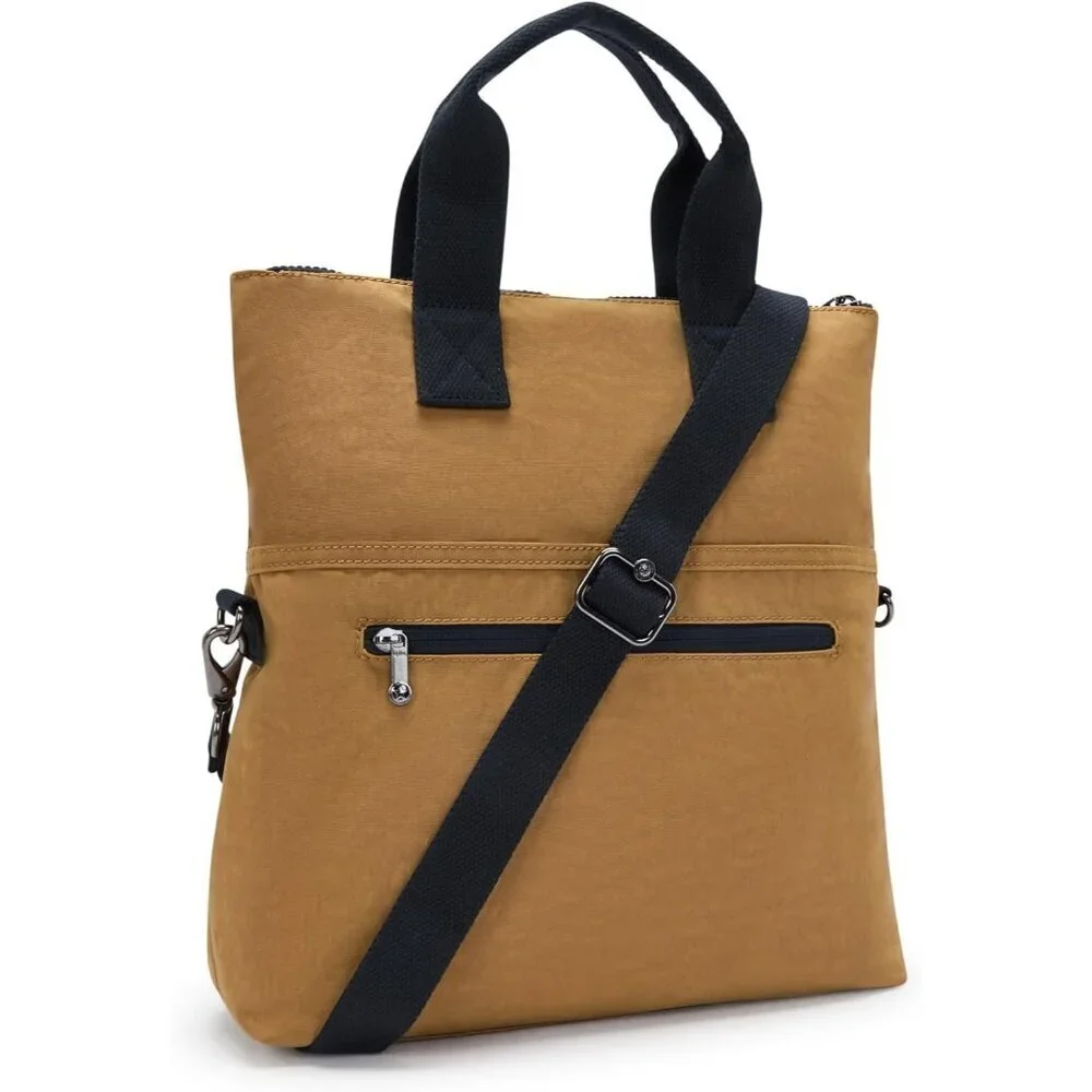 Women's Nylon Large Handbag with Zipper Exterior & Interior Pockets